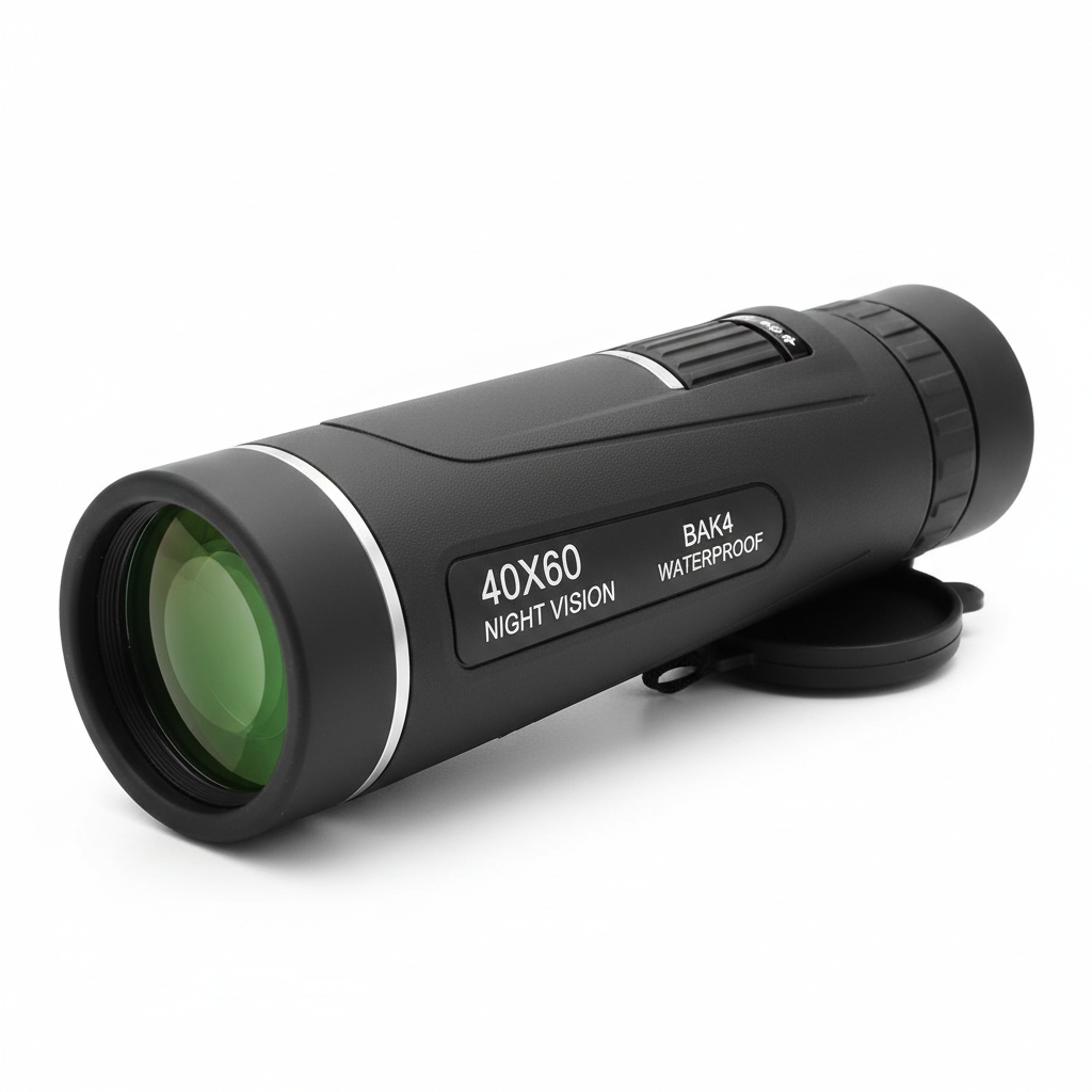 40X60 Monocular Binoculars with Night Vision BAK4 Prism High Power Waterproof