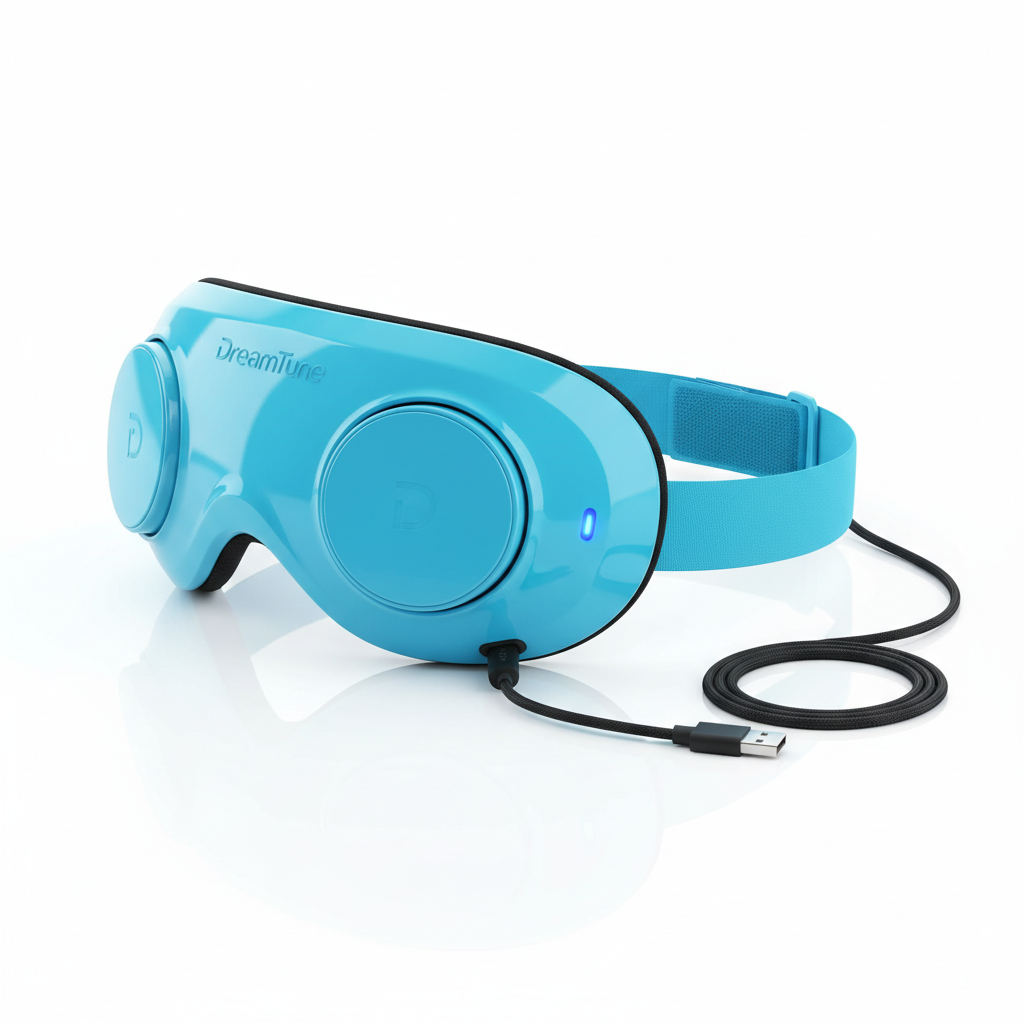 DreamTune 3D: Bluetooth Sleep Mask with Wireless Headset & Adjustable Eye Cover