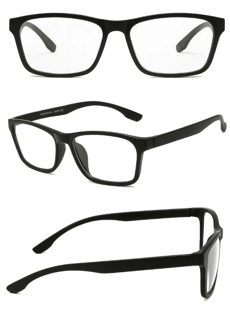 2 PACK Reading Glasses Mens Womens Reading Glasses Square Frame Readers Unisex