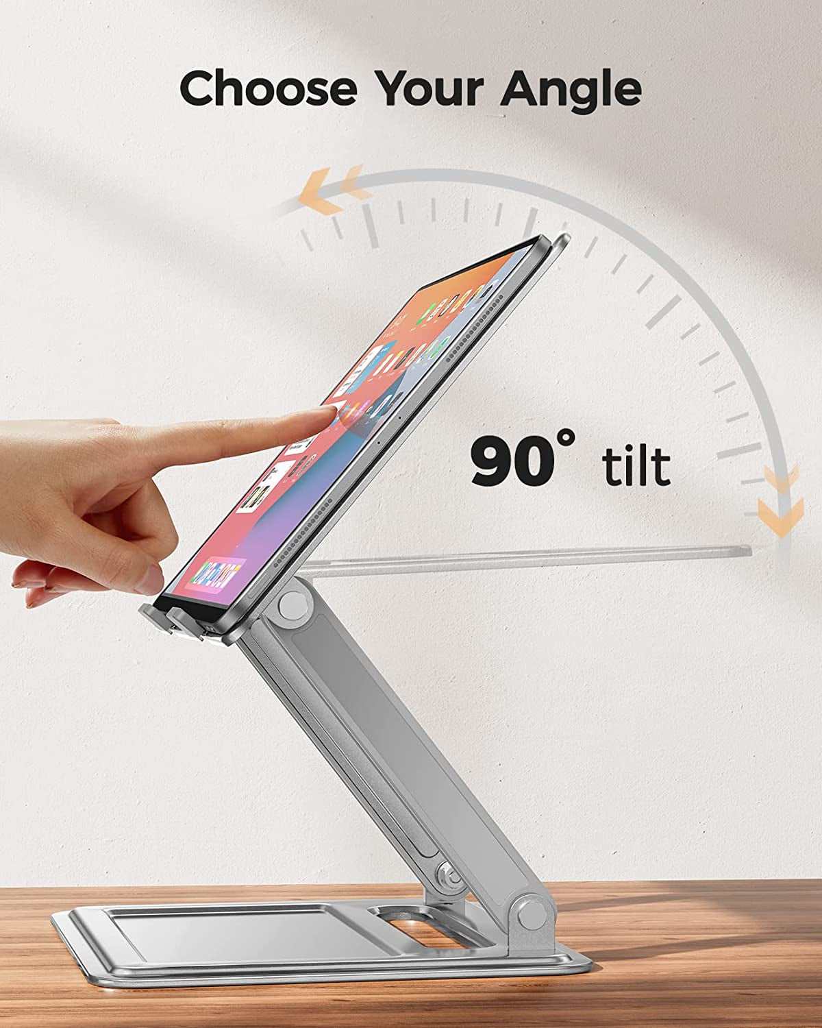 Adjustable Laptop Stand, Portable for 17.3Inch Laptops, Holds up to 17.6Lbs, Ergonomic Posture & Heat Dissipation