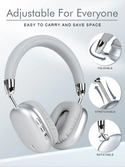 B36 Wireless Bluetooth 5.3 Over-Ear Headphones with ANC Noise Cancelling 8H Playtime Ergonomic Design HD Microphone Foldable