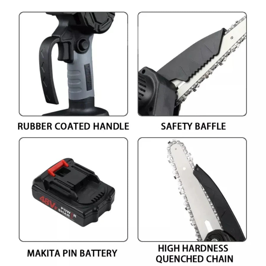 Wireless Lithium Electric Saw, Handheld Mini Electric Saw, Rechargeable Small Electric Saw, Woodworking, Garden Logging