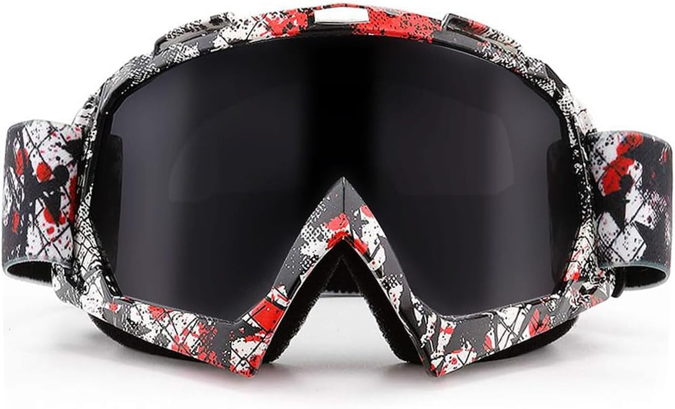 Motocross Dirt Bike Motorcycle Goggles for Youth and Adult | UV400 Windproof Dustproof,Offroad ATV MX General Riding Goggles,With Adjustable Strap
