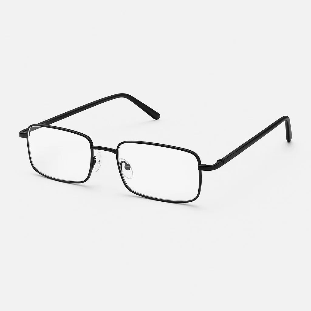 2 PACK Reading Glasses Mens Womens Metal Spring Hinge Square Frame Readers NEW