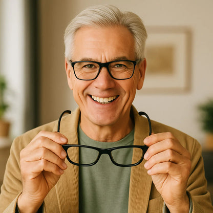 2 PACK Reading Glasses Mens Womens Reading Glasses Square Frame Readers Unisex