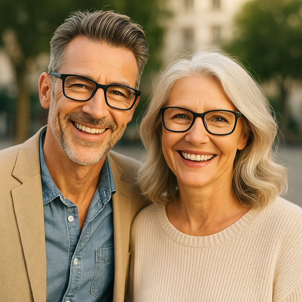 2 PACK Reading Glasses Mens Womens Reading Glasses Square Frame Readers Unisex