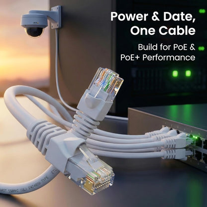 Cat6 Patch Cables Cat 6 Ethernet Cable 7 Ft 24-Pack White