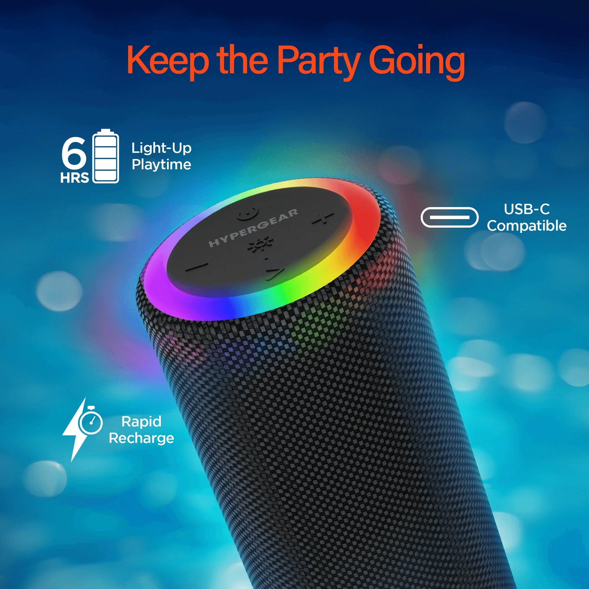 Hypergear Halo XL Wireless LED Speaker