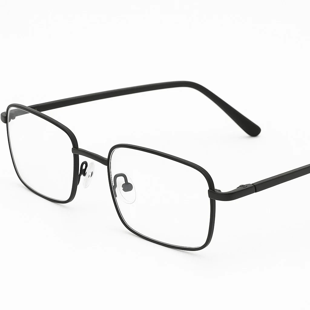 2 PACK Reading Glasses Mens Womens Metal Spring Hinge Square Frame Readers NEW