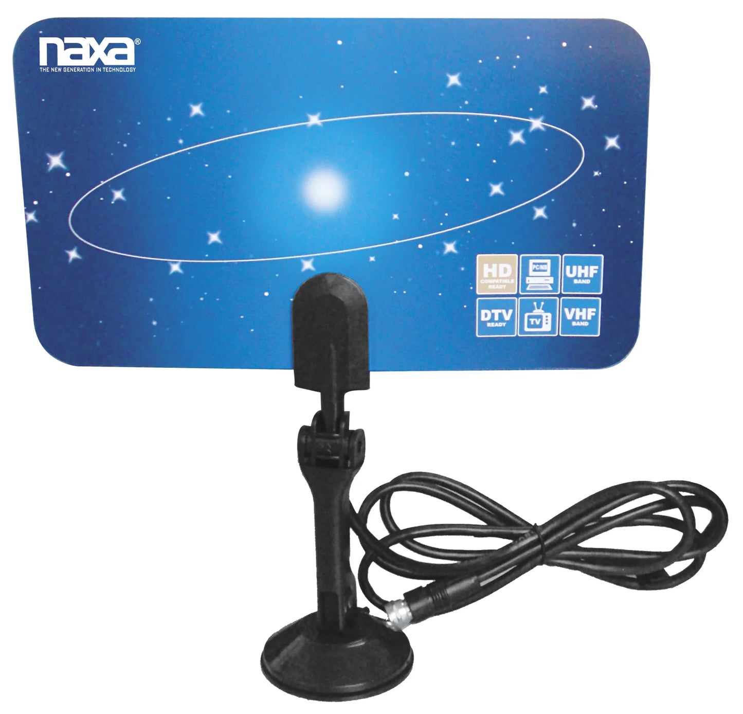 Naxa Ultra-Thin Flat Panel Style Powered Antenna for HDTV and ATSC Digital TV