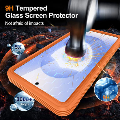 Phone Case for Samsung Galaxy S26 Ultra S25 S24 S23 S22 with Built in Screen Protector Cover and Cell Accessories Magnetic Rugged Silicone Hybrid Slim Transparent Anti-Drop Protective Cover Shockproof Bumper Women Men